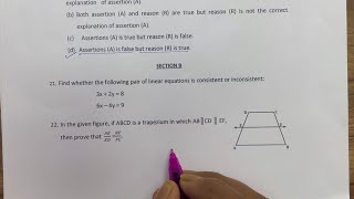 CBSE class 10 math sample paper 2024 full solution  Section A amp B  Basic Math’s  Board Exam 2024 [upl. by Goldi]