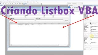 Como criar uma Listbox no formulario VBA [upl. by Enirroc]