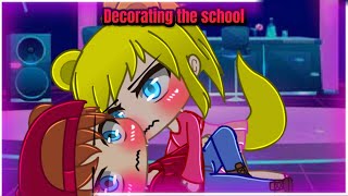 Alvittany  Decorating the school  Gacha Club meme quotTrendquot [upl. by Nellaf]