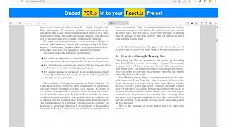 How to add PDF viewing in ReactApp embed and use pdfjs in Reactjs [upl. by Otrevogir]