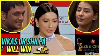 Gauhar Khan Wants Vikas Gupta And Shilpa Shinde To Win Bigg Boss 11  Zee Cine Awards 2018 [upl. by Mckenna]