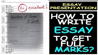 Essay PresentationHow To Write Essay To Get Full Marks In ExamsEffective Tips amp Tricks [upl. by Aihsram]