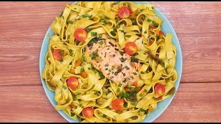 Recette Ivoirienne  Tagliatelles au Saumon par Ivorian Food [upl. by Naus]