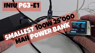 INIU P63E1 Power Bank Review Smallest 100W 25000mAh Charger in 2024 [upl. by Arnaud]