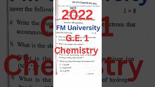 ge1 chemistry 2022 pyqbsc degreeAssists chemistry fm university ytshorts shorts viralvideo [upl. by Auohc]