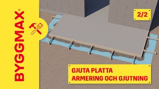 Gjuta platta del 2 armering och gjutning [upl. by Knowland]