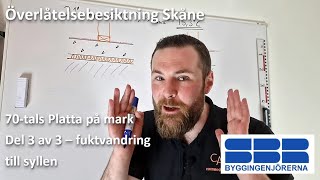 70talshus  Platta på mark med tunn underliggande isolering  Del 3 av 3  Fuktvandring till syllen [upl. by Etterb850]