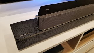 Sony HTX9000F vs Samsung HWN650 Battle of Soundbars [upl. by Mirielle]