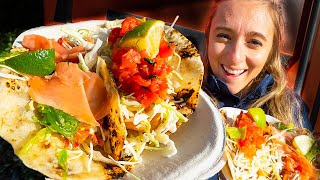 WEST COAST STREET FOOD  Vancouver Islands 1 Fish Taco  CANADAS Backcountry SEA LIONS [upl. by Malchus]