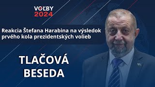 Reakcia Štefana Harabina na výsledok prvého kola prezidentských volieb [upl. by Elamrej]