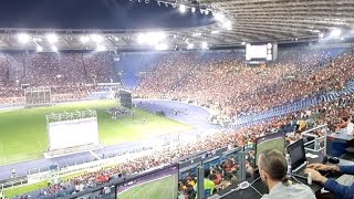 Roma Feyenoord LIVE dallOlimpico il gol di Zaniolo [upl. by Marquet]