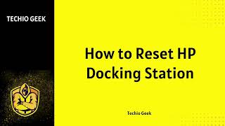 How to Reset HP Docking Station [upl. by Starinsky]