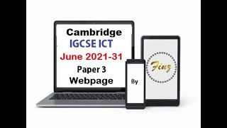 IGCSE ICT 0417 June 2021 P31 Webpage [upl. by Odnala]