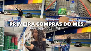 PRIMEIRA COMPRAS DO MÊS  MORANDO SOZINHA AOS 17 ANOS 🏠💗🛒 [upl. by Ellie652]