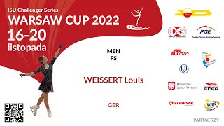 5 Louis WEISSERT GER Men FS  CS Warsaw Cup 2022 [upl. by Seem]