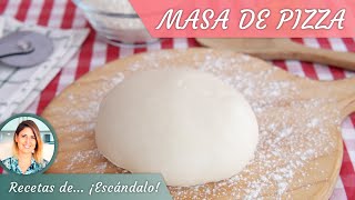 MASA DE PIZZA con trucos para amasarla y dejarla fina o esponjosa [upl. by Rama380]