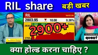 Reliance share news today RIL share news today Mukesh Ambani share RIL share news [upl. by Harwilll]