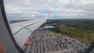 Easyjet Airbus A320 GEZWI lands in Manchester on a flight from Tivat Montenegro 2nd July 2023 [upl. by Nnayelsel]