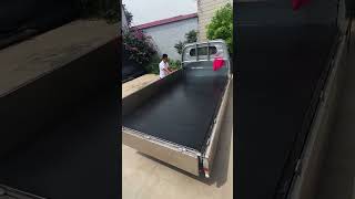 Truck cargo box wear resistant rubber mat paving process [upl. by Snook744]