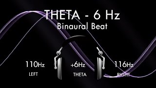 The Theta Auto suggestion Wave  1hr Pure Binaural Beat Session at 6Hz Intervals [upl. by Lairbag]