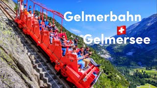 Gelmerbahn🇨🇭Lake Gelmer  Mountain Roller Coaster🎢 Funicular  Switzerland [upl. by Mehcanem]