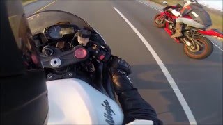 2013 Kawasaki Ninja 636 vs 2008 Honda CBR600RR [upl. by Pelson394]