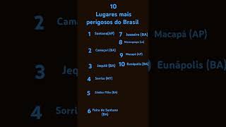 Os 10 lugares mais perigosos do Brasil [upl. by Assert]