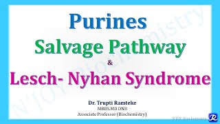 2 Purines salvage pathway amp LeschNyhan Syndrome  Nucleotide Metabolism  Biochemistry [upl. by Aiello]