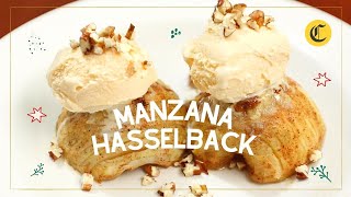 POSTRE NAVIDEÑO Manzanas Hasselback al horno RECETA FÁCIL Y RÁPIDA [upl. by Pazit629]