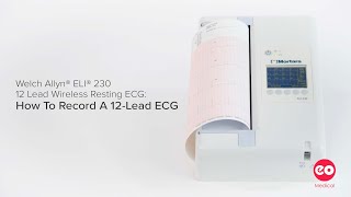 Welch Allyn Mortara ELI 230 Wireless ECG How To Record A 12Lead Resting ECG [upl. by Atiuqiram]