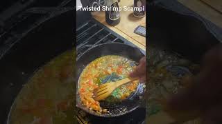 Twisted Spicy Shrimp Scampi kurtshomliv foodies shrimpscampi gardenvegetable pasta fypシ゚viral [upl. by Robi88]