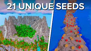 21 UNIQUE Seeds in Minecraft 121 [upl. by Yard24]