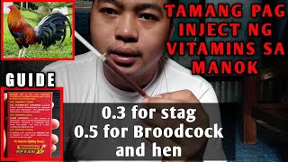 PAANO MAG INJECT NG VITAMINS SA MANOK [upl. by Meredeth]