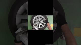 Aluminum Wheel Restoration amp Painting Hyundai i30 at home shorts [upl. by Enirehtahc]