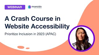 A Crash Course in Website Accessibility  Prioritise Inclusion in 2023 APAC [upl. by Freberg486]