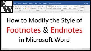 How to Modify the Style of Footnotes and Endnotes in Microsoft Word [upl. by Nickolaus956]