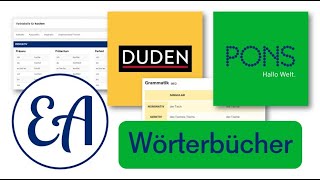 16  Grammatik Vorkurs  Deutsche Wörterbücher online  Duden und Pons  Deutsch lernen [upl. by Aleksandr]