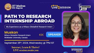 Path to Research Internship Abroad  My Experience as a Mitacs Globalink Research Intern [upl. by Denie]