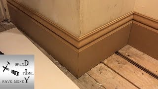 How to cut an external mitre  outside corner on skirting boards  baseboards [upl. by Arramat16]