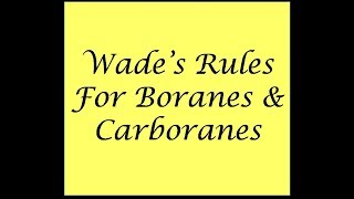 Wades rule for boranes and carboranesTips and Tricks ll Organometallic Chemistry [upl. by Sivie]