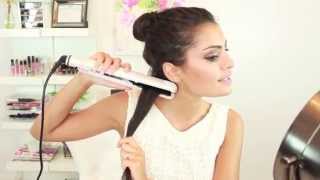 How to Straighten Your Hair with a Hair Straightener  Flat Iron [upl. by Sitoiyanap]