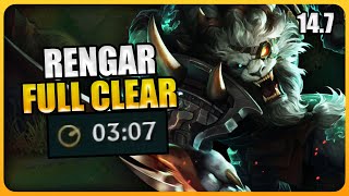 S14 Fastest Rengar Fullclear  Patch 147 [upl. by Roswell]