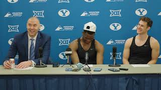 BYU Mens Basketball  Postgame Press Conference  Wyoming  December 30 2023 [upl. by Aleron]