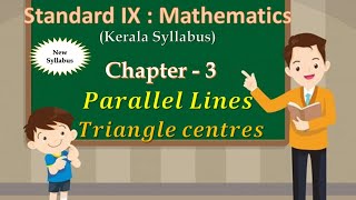 Class 9 Maths  Chapter 3 Parallel Lines  Triangle centres  English Medium  Kerala Syllabus [upl. by Dania]