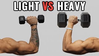 Light Weights vs Heavy Weights for Muscle Growth [upl. by Leina]