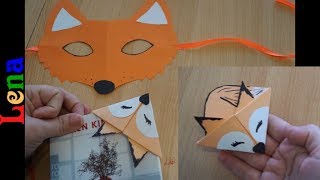 Fuchs Lesezeichen selber machen  fox corner bookmark  закладка лисы для книги [upl. by Ayouqes]