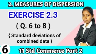 measures of dispersion class 11 exercise 23 commerce part 2  coefficient of variation lecture [upl. by Alliw]