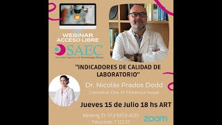 Indicadores de calidad de laboratorio  Dr Nicolas Prados [upl. by Erdnael991]