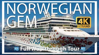 Norwegian Gem  Full Walkthrough Ship Tour  Renovated  Travel the Caribbean  Norwegian cruises [upl. by Yenwat]