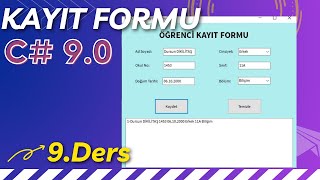 Uygulamalarla C  9Ders Öğrenci Kayıt Formu [upl. by Ariad]